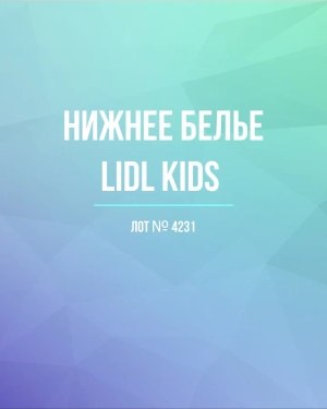 Купить Нижнее белье LIDL Kids#5 кг, ЛОТ №4231 оптом в Оренбурге и Оренбургской области