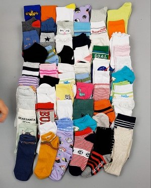 Купить Носки дети СТОК лето#5 кг, ЛОТ №6992 оптом в Оренбурге и Оренбургской области